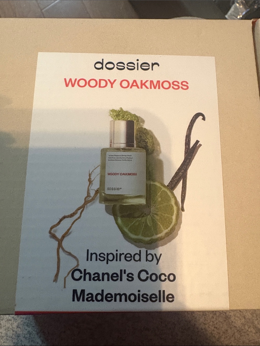 Dossier Woody Oakmoss Fragrance - Notes:  Chanel’s Coco Mademoiselle